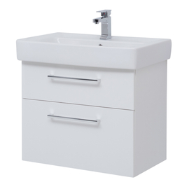 Тумба Dreja Q MAX, 80 см, 2 ящика, белый глянец и раковина Q 80 см, 77.0007W + 192185 - фото, отзывы, цена